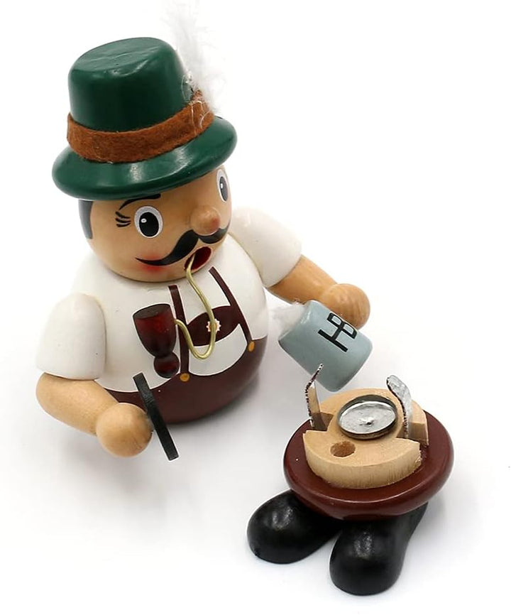 Dekohelden24 Lustiger Räuchermann als Bayer mit Brezel und Bier, ca. 12 cm, 12 cm