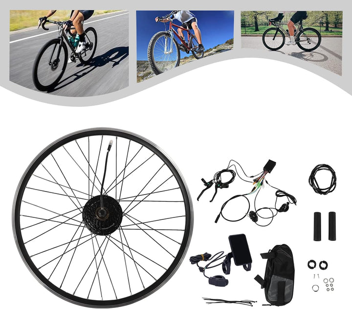 28"/29"/700C 36V 250W Ebike Hinterrad Umbausatz Kit E-Bike Nachrüstsatz mit DIY E-Bike LCD Display E