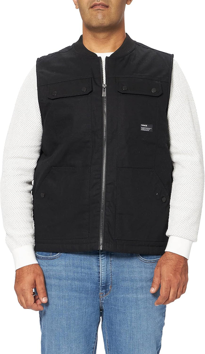 Hurley Herren M Roth Multi Pocket Worker Vest M Roth Multi Pocket Worker Vest, Newprint Or Black/Wht