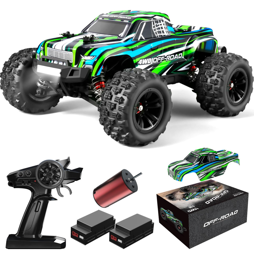 YONCHER YC380 PRO Ferngesteuertes Auto,1:16 Bürstenloser Motor 68 KM/H, 4WD Offroad RC Auto für Erwa