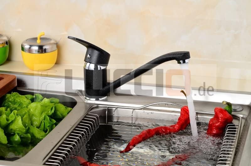 Küchenarmatur Granit Schwarz Armatur Küche Spülenarmatur, Schwarz