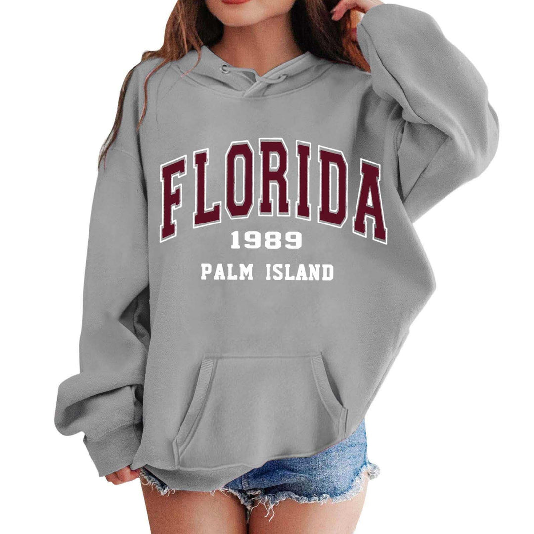 Kinder Sweatshirt Oversize Langarmshirt mit LOS Angeles Name der Stadt Print & Rundhals Freizeit Vin