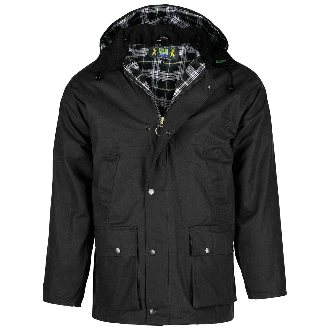 Romneys Original englische Wachsjacke Country - Robuste Wind- und wasserdichte Regenjacke inklusive