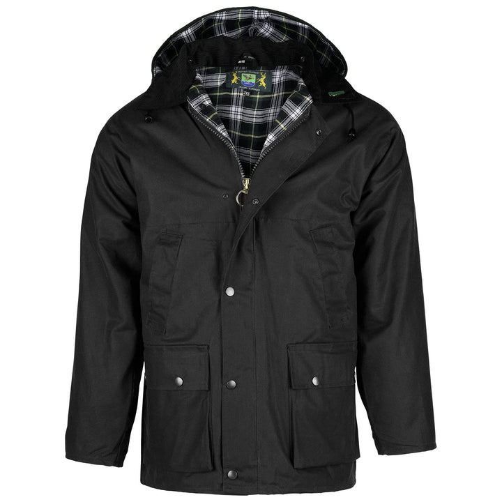 Romneys Original englische Wachsjacke Country - Robuste Wind- und wasserdichte Regenjacke inklusive