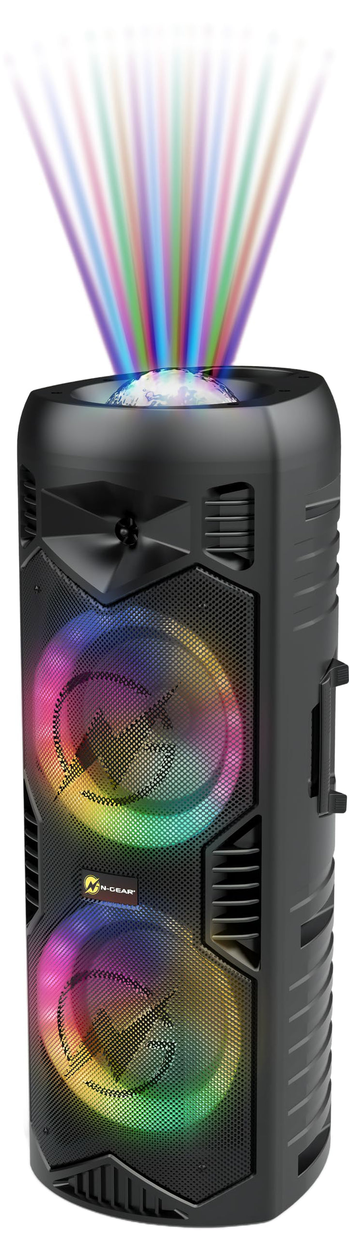 N-Gear LGP-5150 Black Tragbarer Bluetooth Partylautsprecher mit 200 W Ausgangsleistung, 87 dB Empfin
