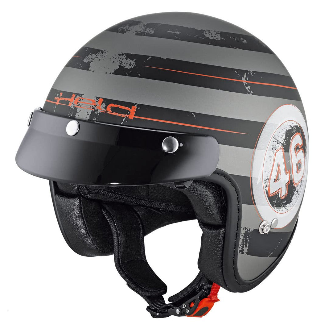 Held Black Bob Dekor Jethelm schwarz-grau XS, schwarz-grau XS