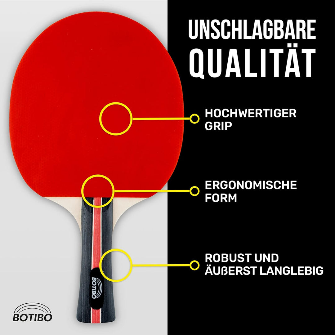 BOTIBO Tischtennisschläger 2er Set, 2
