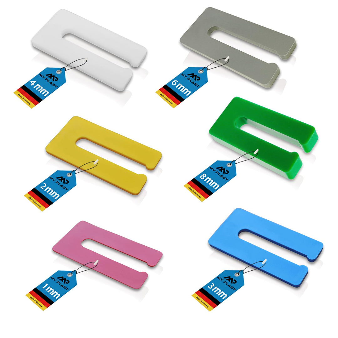 My Plast® 150 Stück 3 mm Ausgleichsplättchen – Verglasungsklötze, Montagekeile &amp; Unterlegeplatten |