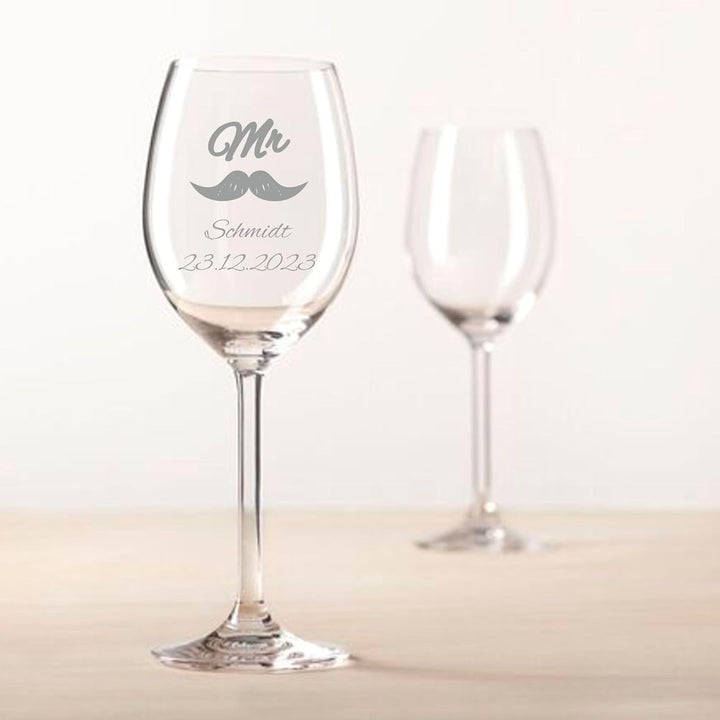 Geschenk zum Valentinstag – Wein Geschenksets – Weinglas mit Gravur 370ml – Hochzeitsgeschenke – Ges