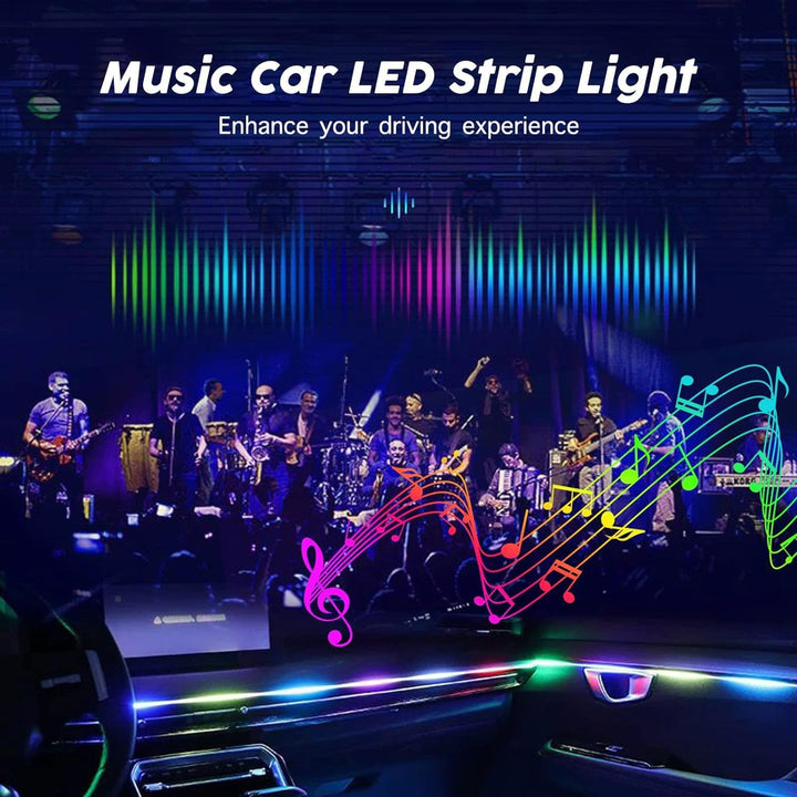 LED Innenbeleuchtung Auto,8M/6 in 1 RGB Auto Innenraumbeleuchtung,12V Led Atmosphäre Licht Auto,App