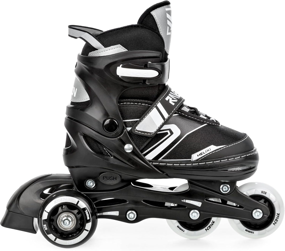 RAVEN Verstellbare 4in1 Inlineskates-Schlittschuhe-Rollschuhe-Triskates Helixi 34-37 (21cm-23,5cm) H