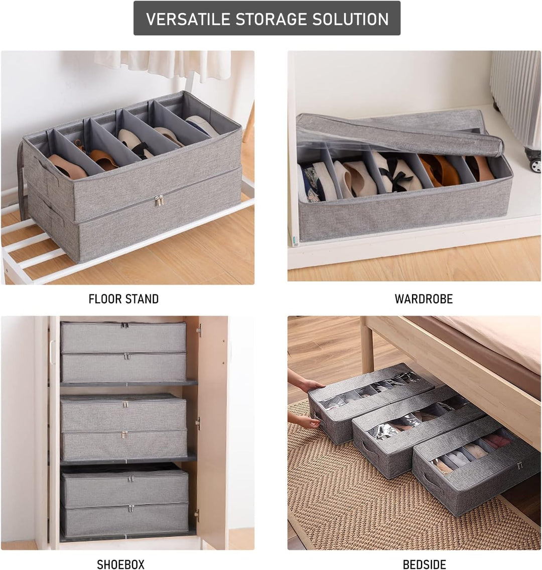 Unterbettkommode für Schuhe, Schuh-Regal für Unter das Bett, Unterbett Aufbewahrungsbox, Schuhaufbew