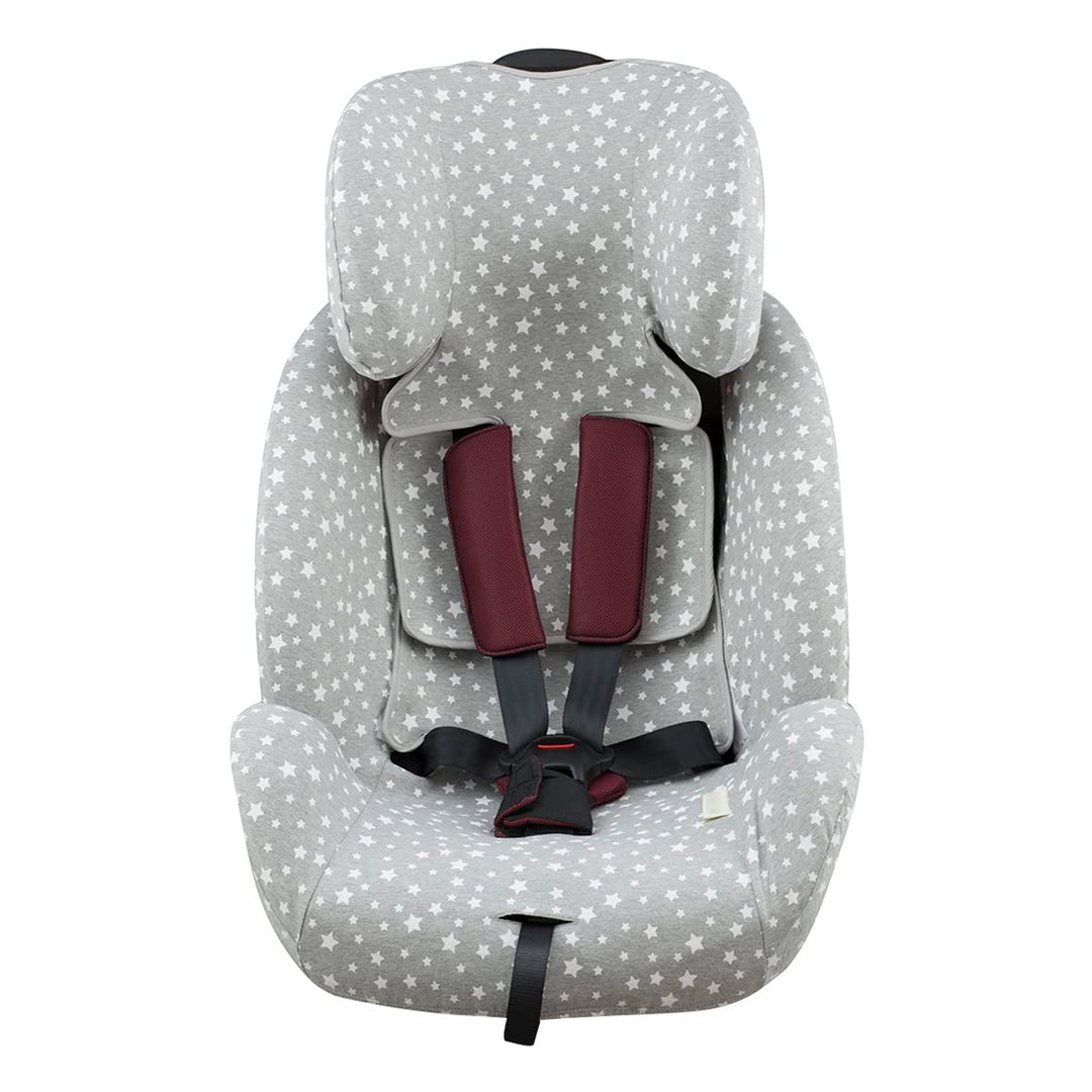 JYOKO Kids Bezug für Autositz Kompatibel mit Joie Stages, Every Stages, aus Baumwolle (White Star),