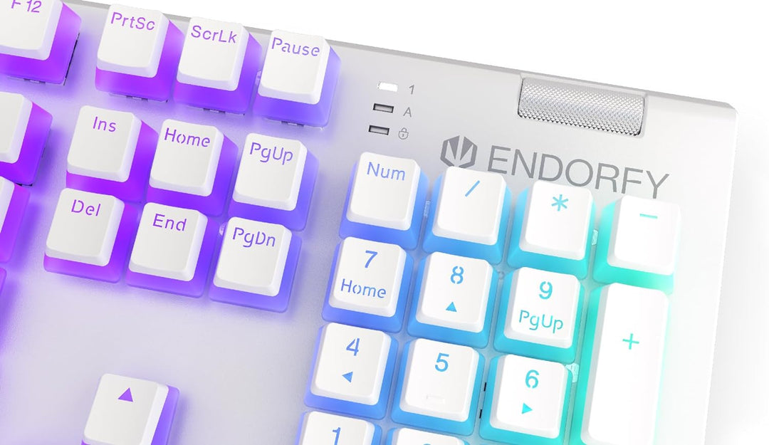 ENDORFY Omnis Pudding Onyx White Brown, mechanische Gaming Tastatur, QWERTY, Kailh Brown RGB, Puddin