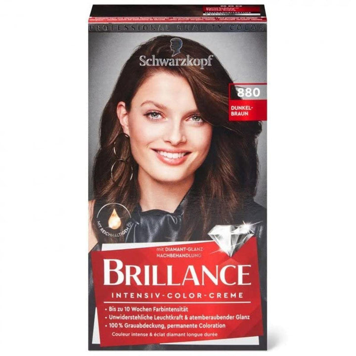 Schwarzkopf Haarfarbe Brillance, 880 Dunkelbraun Dunkelbraun 1 stück (1er Pack), Dunkelbraun 1 stück