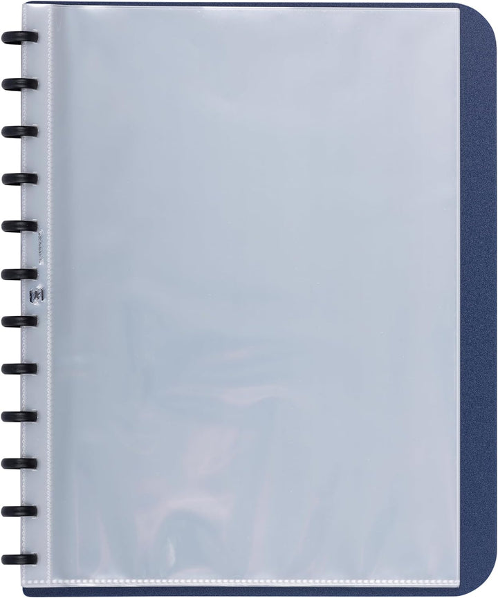 Oxford Ring-Mappe A4, manageMe, Sichtbuch mit 25 Hüllen, dunkelblau, 5er Pack dunkelblau 5er Pack Si