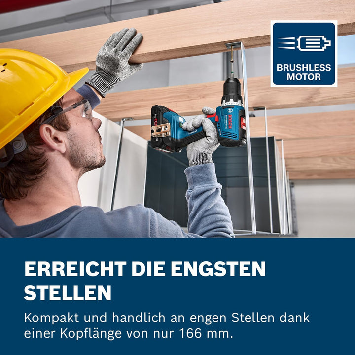 Bosch PRO GSR 18V-65 Akku-Bohrschrauber | Kompakt, aber robust, macht schwierige Schraubanwendungen