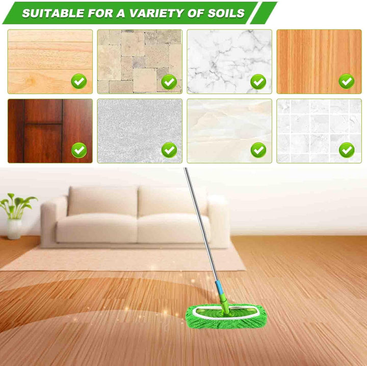 8 Stück Bodentücher für Swiffer, Mehrweg Flachmopptuch 25,4x11,5cm, Bodenwischer Nass für Swiffer Sw