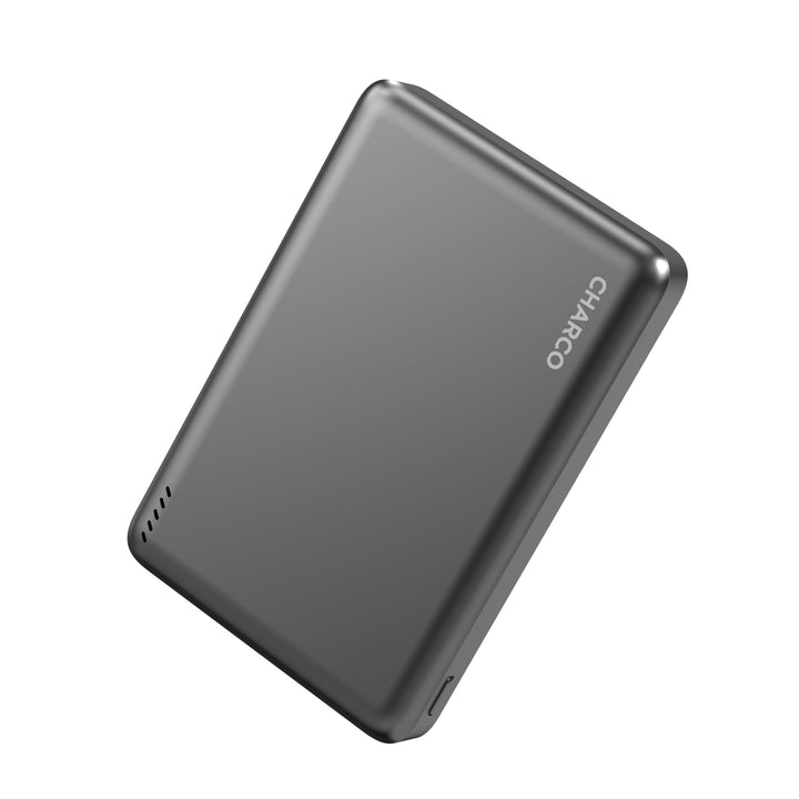 CHARCO Wireless Powerbank 10000mAh Magnetische Power Bank mit 20W USB-C Schnellladen (IN/Out), kabel
