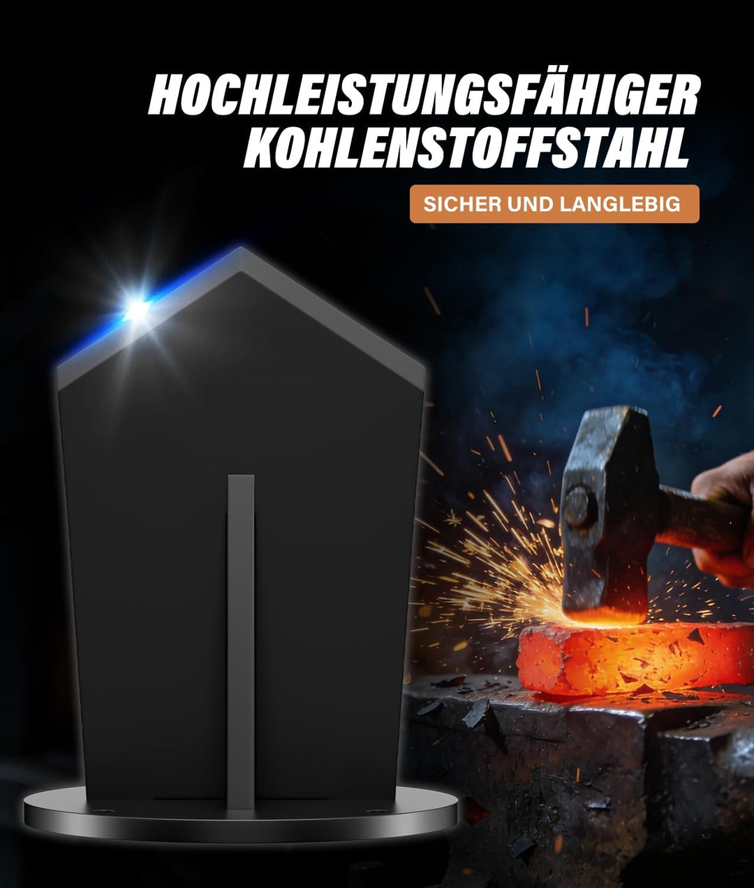 PAHTTO Holzspalter manuell, robuster Anzündholz Spalter aus Kohlenstoffstahl, Spalter Holz Wood Spli