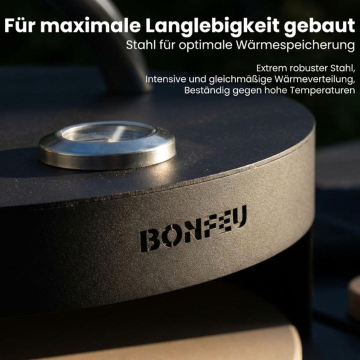 BonFeu BonPizza Pizzaofen Schwarz - Küchengeräte - Pizza Ofen - Pizzaofen Holz - Pizzarette - Pizzao