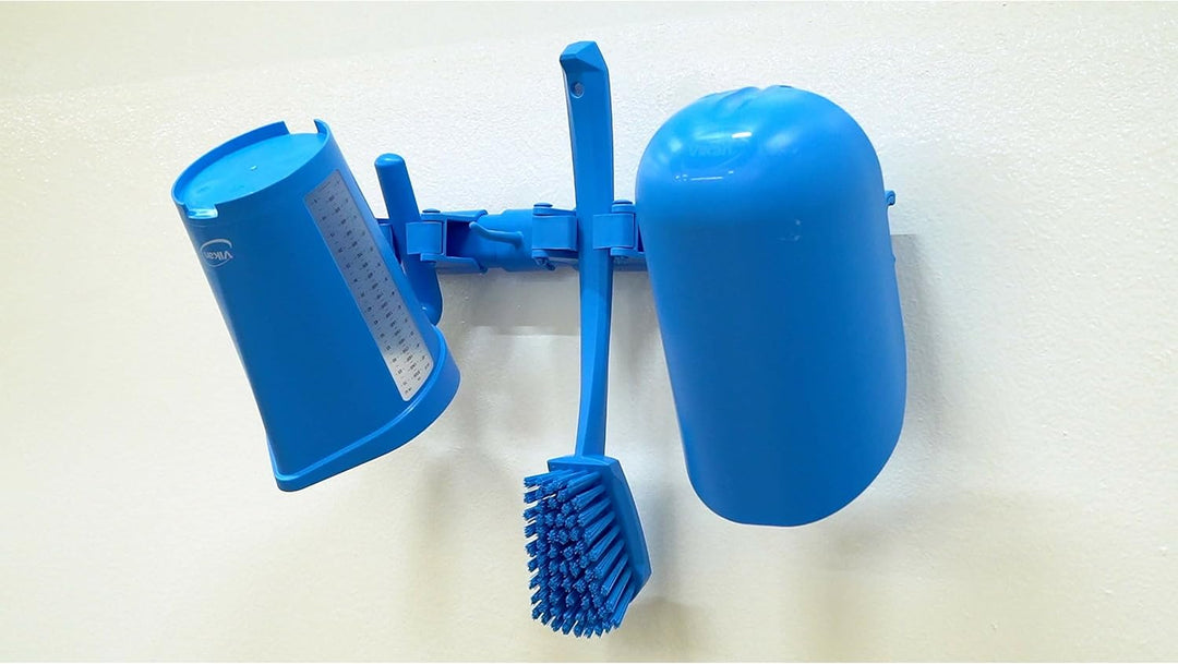 Vikan Hygienisches Hi-Flex Wandhalterungssystem, Schwarz, Schwarz