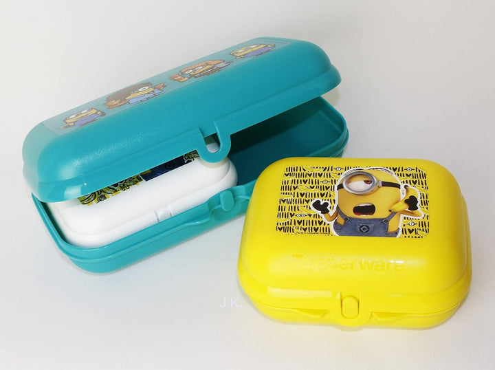 TUPPERWARE MaxiTwin Maxi Minion Türkis + Gr. 3 Minion gelb + Gr. 2 Minion Weiss