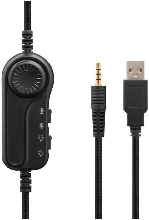 THE G-LAB - Korp Radium Gaming Headset mit abnehmbarem Mikrofon, Gaming Kopfhörer mit LED Licht, Gam