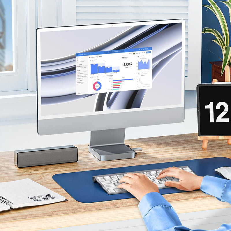 Minisopuru USB C Hub für iMac 24 Zoll 2021/2023, iMac Zubehör unterstützt M.2 NVMe SSD, iMac USB Hub