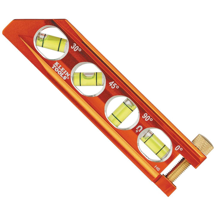 Torpedo Wasserwaage, magnetisch, 4 Libellen für Rohrbiegen & mehr, mit V-Nut & Magnetschiene Klein T