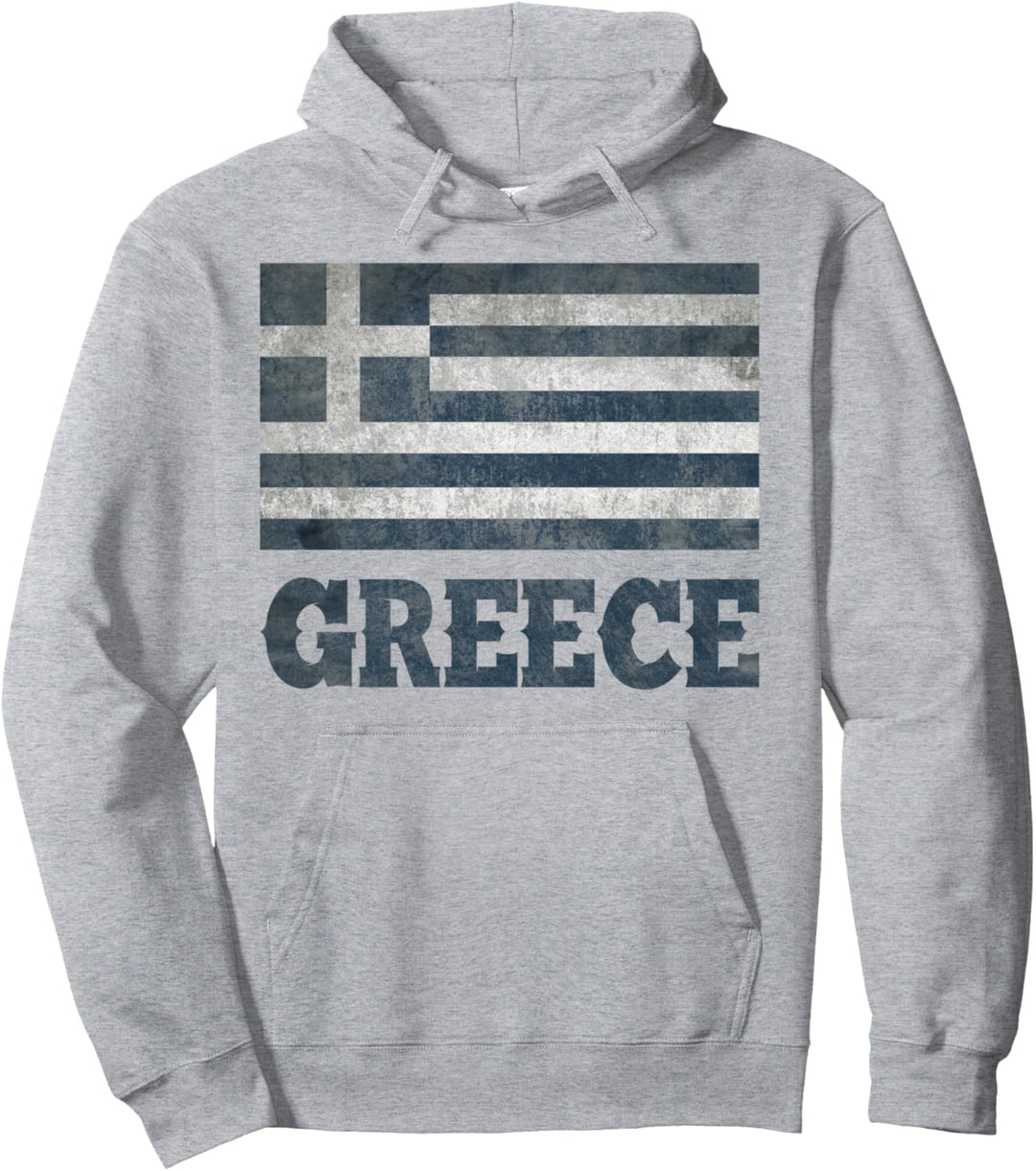 Griechische Flagge Greece Vintage Pullover Hoodie