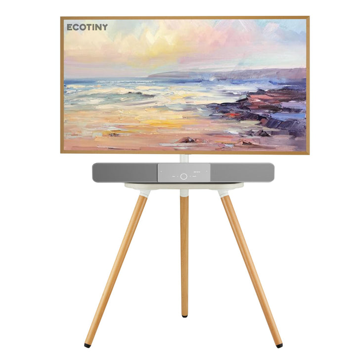 ECOTINY TV staffelei für 40 bis 65 Zoll LCD LED OLED Bildschirm bis zu 35 kg, höhenverstellbar und s