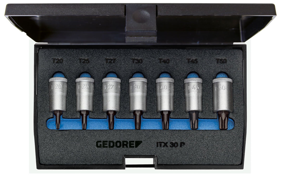 GEDORE Schraubendreher-Satz 3/8 Zoll, 7-teilig Innen-Torx T20-50, 1 Stück, ITX 30 PM