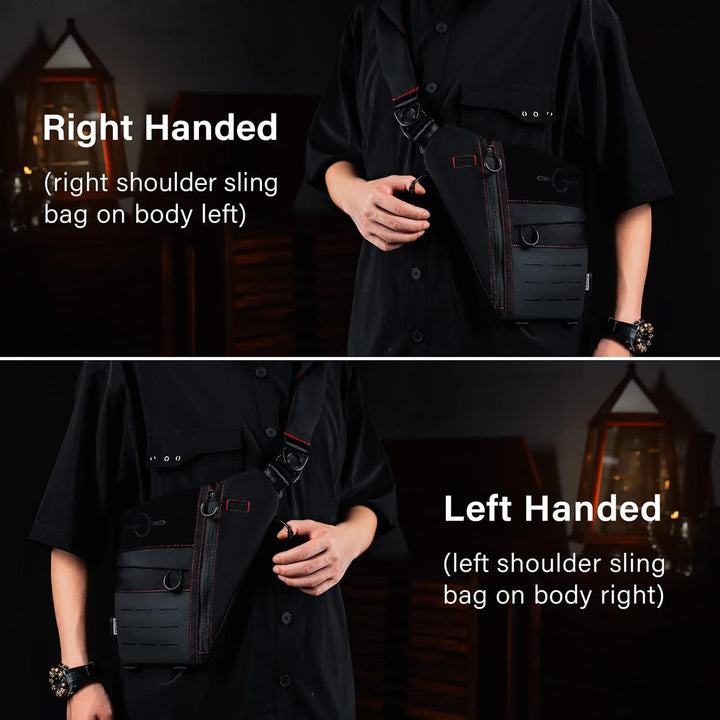 TACTICAL GEEK Cache L1 Umhängetasche Leichter Brustrucksack Umhängetasche Anti-Diebstahl wasserdicht