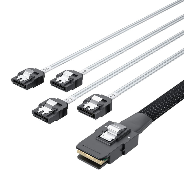 ipolex SFF-8087 auf 4x SATA Kabel, 36Pin SFF-8087 Host/Controller auf 7Pin SATA Target/Backplane, ko