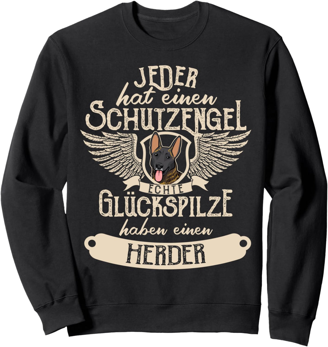 Hollandse Herdershond Hund mit Schutzengel Spruch Herder Sweatshirt