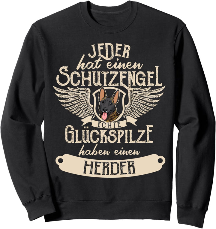 Hollandse Herdershond Hund mit Schutzengel Spruch Herder Sweatshirt