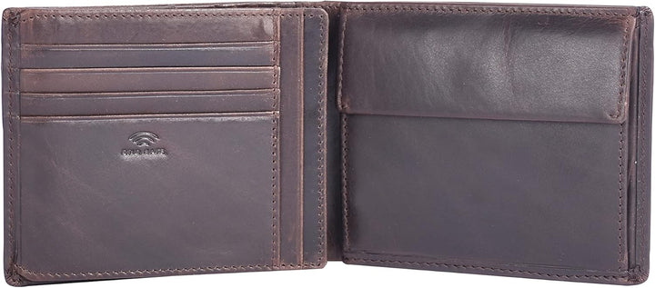 Maitre - birkheim Gandolf Billfold Geldbeutel aus Echtleder, Masse 12x10x1 cm, Dunkelbraun