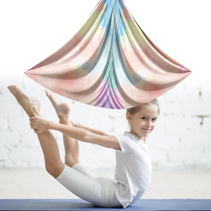 Yoga Schaukel - Seiden Yoga Set,Fitness Sensorik Dehngurt Leichtes Trainingsgerät Für Kinder Erwachs