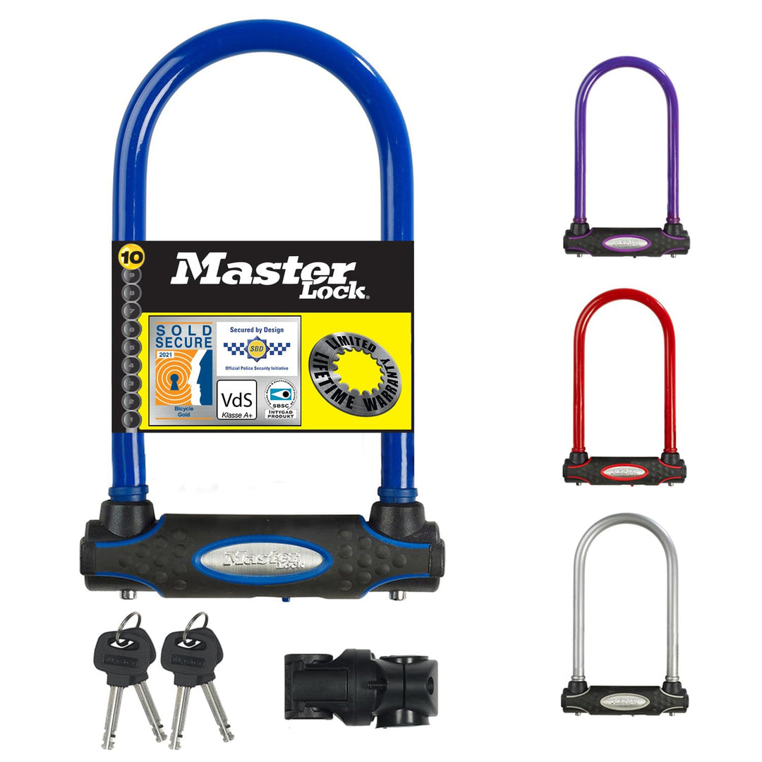 Master Lock Street Fortum Gold Verkauft Sicheres D-Lock 210 x 110 mm - (Rot / Blau / Silber / Lila),
