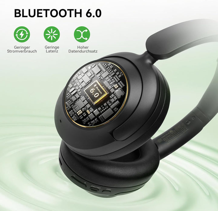 OneOdio Focus A6 Hybrid Active Noise Cancelling Kopfhörer – 75h Spielzeit, LDAC Hi-Res Sound, Blueto