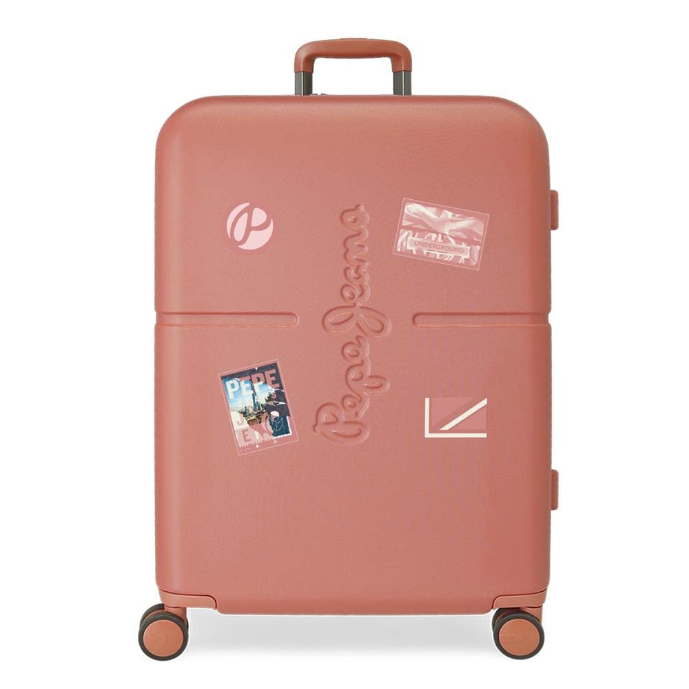 Pepe Jeans Chest Koffer mittelgross, Terrakotta, 48 x 70 x 28 cm, starr, ABS-Verschluss, integriert,