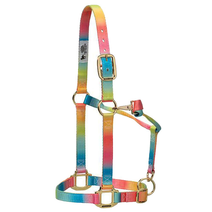 Weaver Leather Verstellbares Kinn- und Halfter aus Polyester in Regenbogenfarben. Small Horse regenb