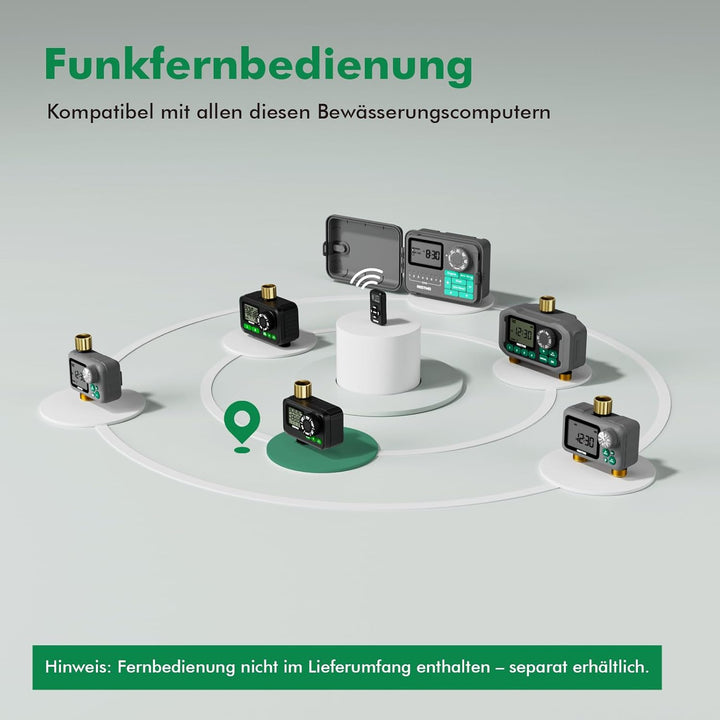 RESTMO 1 Zonen Bewässerungscomputer mit integriertem RF-Chip für optionalen Fernzugriff, automatisch