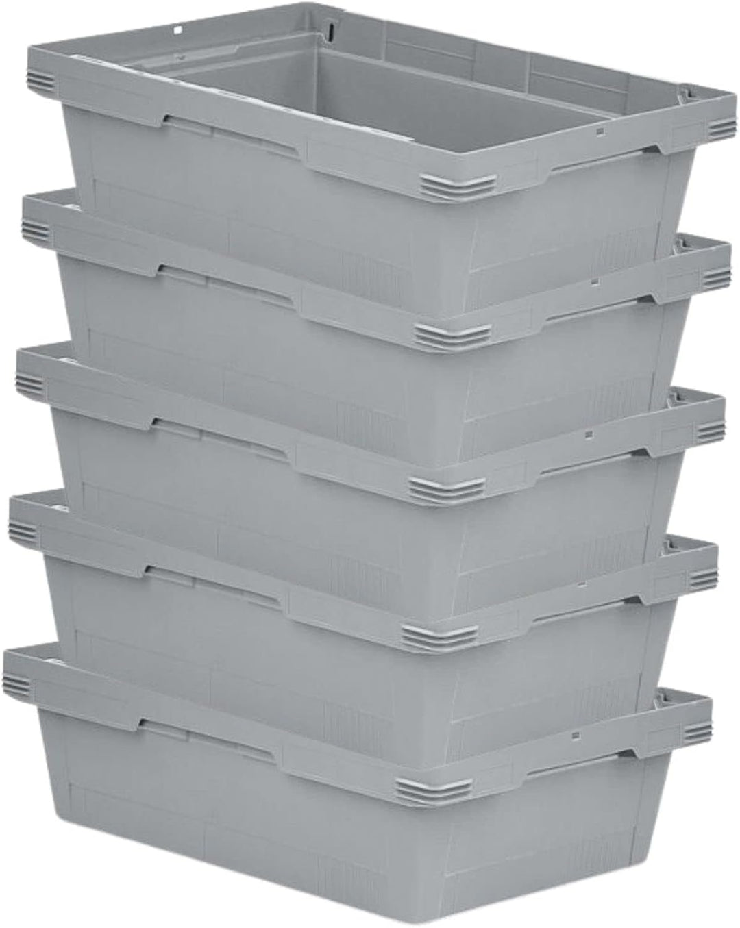PROREGAL SuperSparSet 5x Conical Mehrweg-Stapelbehälter Grau | HxBxT 17,5x40x60cm | 29 Liter | Lager