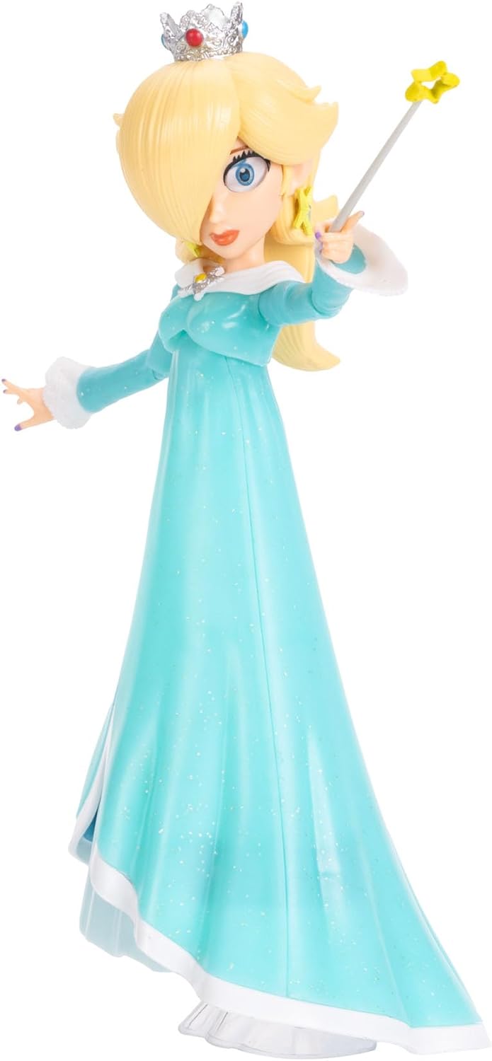 „Super Mario Galaxy“-Film: Rosalina-Actionfigur (12,7 cm) mit Zubehör, offiziell lizenziert von Jakk
