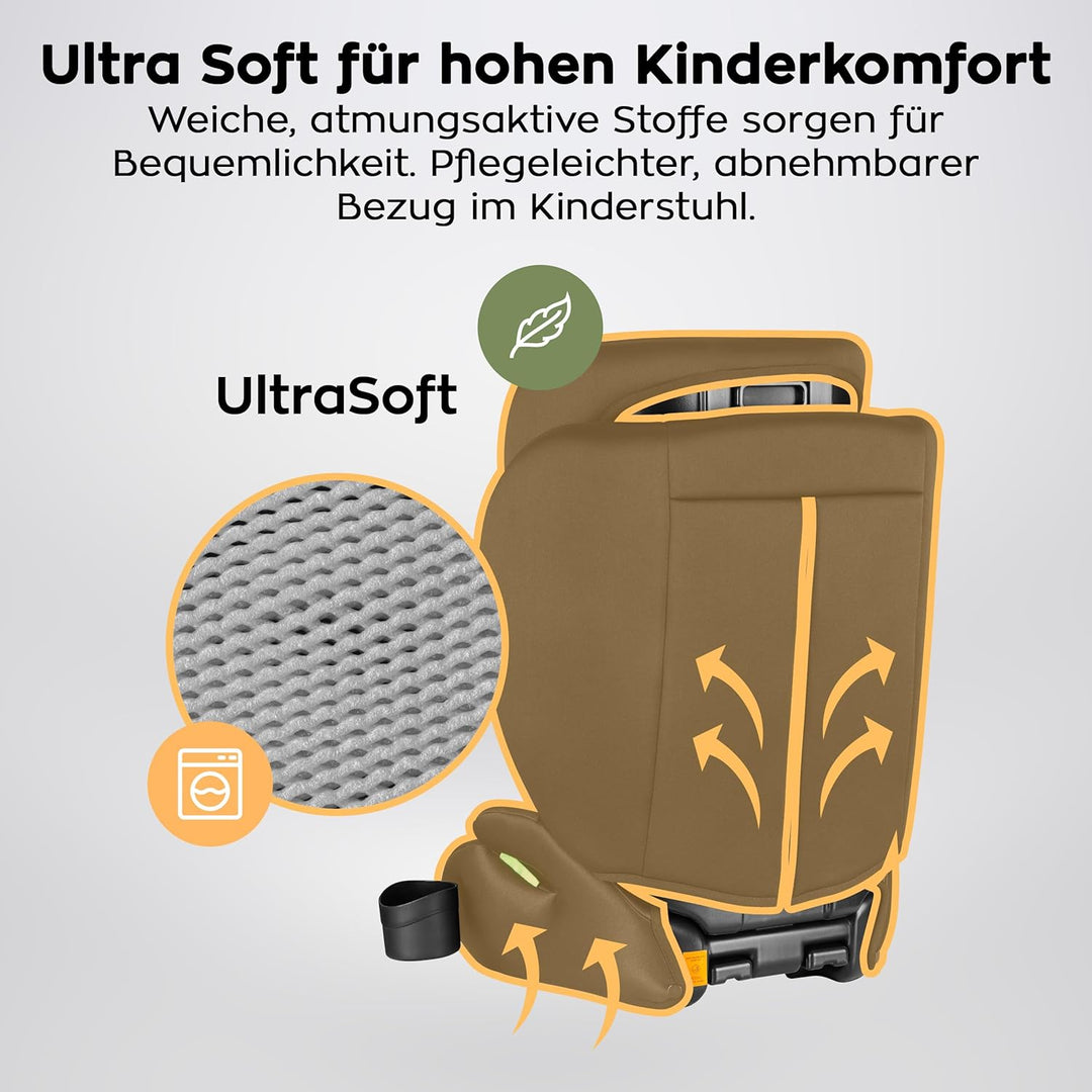 TULANO Joy 20 – Kinderautositz für Kinder von 100–150 cm – Sicherer Autositz für 3,5–12 Jahre – Bequ