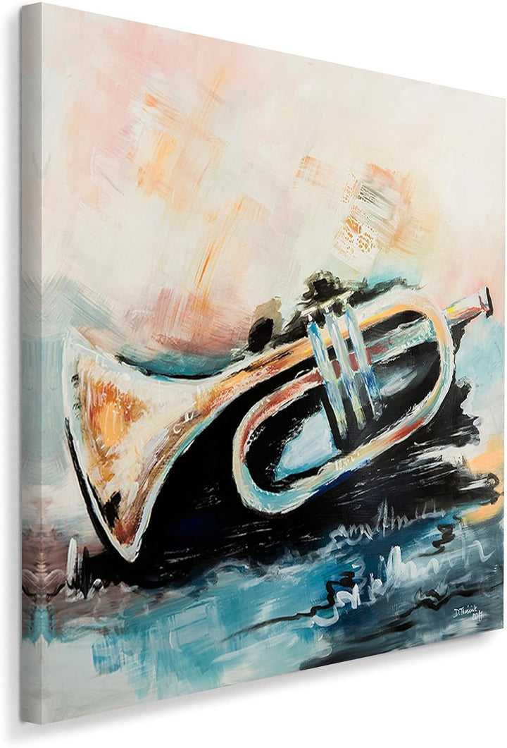 Feeby. Wandbild - 1 Teilig - 60x60 cm, Leinwand Bild Leinwandbilder Bilder Wandbilder Kunstdruck, TR