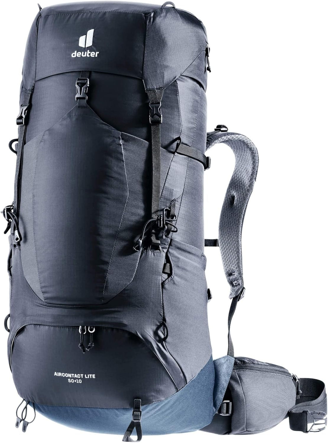 deuter Herren Aircontact Lite 50 + 10 Trekkingrucksack (1er Pack) Black-marine 50+10 L Bundle mit St