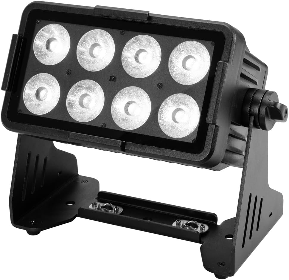 EUROLITE Multiflood IP 8x10W RGBW Wash | Flüsterleiser IP65-LED-Fluter mit RGBW-Farbmischung, Diffus